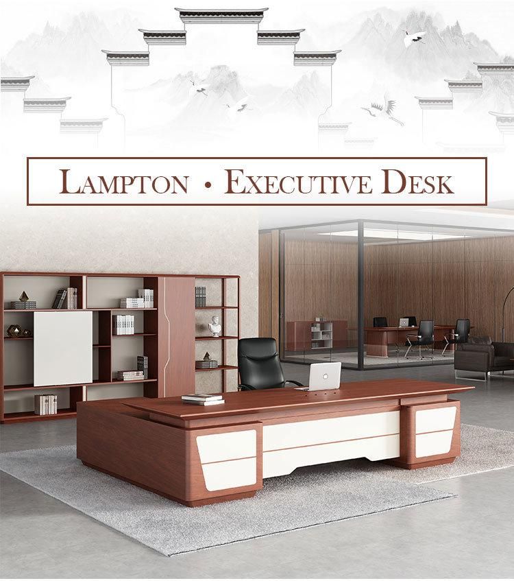 8FT Italian Style Luxury Wooden Executive Office Desk Modern