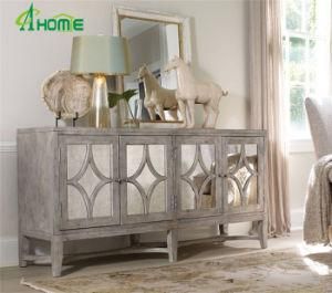 High Quality Living Room Elegant Wooden Mirrored Furniture with Drawers Cabinet
