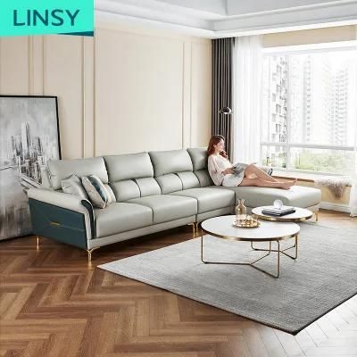 Linsy Modern Living Room Corner L Shape Sofa Set Furniture S218