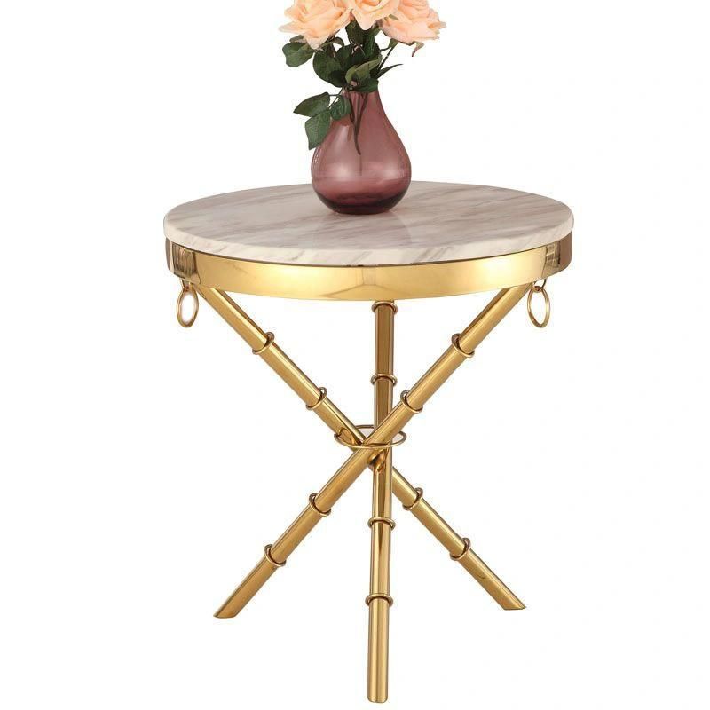 Home Furniture Stainless Steel Matt Sintered Stone Tea Table