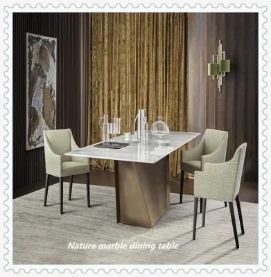 Nature Marble Stone Dining Table for Modern Style Decoration