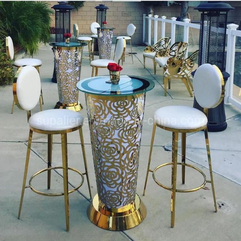 Hotel Furniture Stainless Steel Bar Stools Chairs and Tables