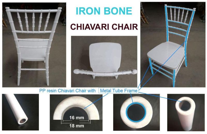 Cheap Modern Hotel Wedding Restaurant Metal Bone PP Resin Plastic Chiavari Party Chair