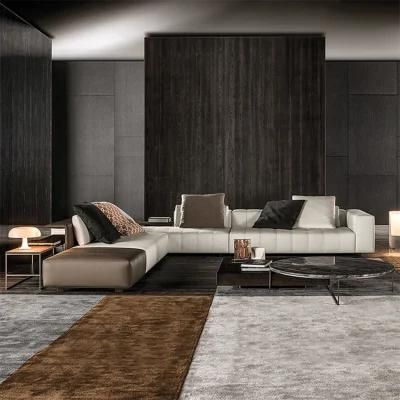 Italian Designer Living Room Furniture Genuine Leather Sectional Sofas Luxury Freeman Sofa Set with Wholesale Price