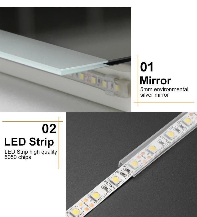 European Design Round LED Mirror for Bathroom Wall
