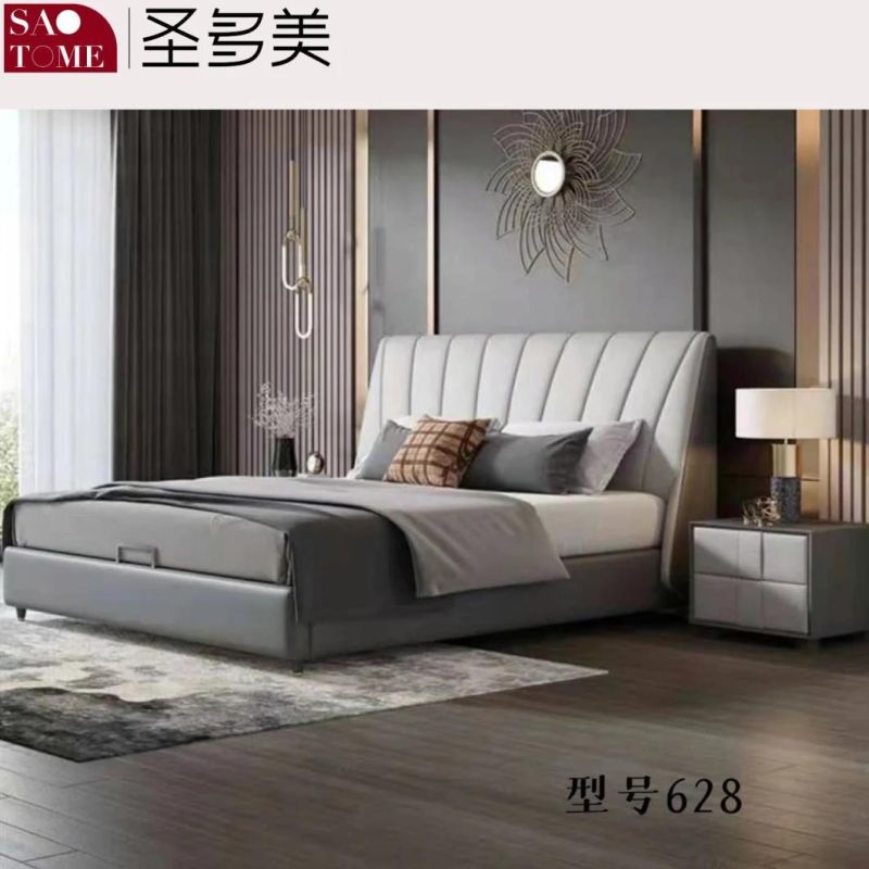 Luxury Wooden Leather King Size Bed for Home Bedroom Furniture Imported From Russia