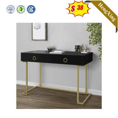 Modern Luxury Gold Stainless Steel Frame Metal Dining Study Table Office Desk Home Office Furniture
