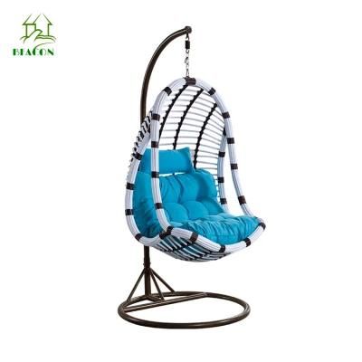 Modern Customized Garden Outdoor Patio Home Resort Furniture Rattan Hanging Swing Chair with Two Seat