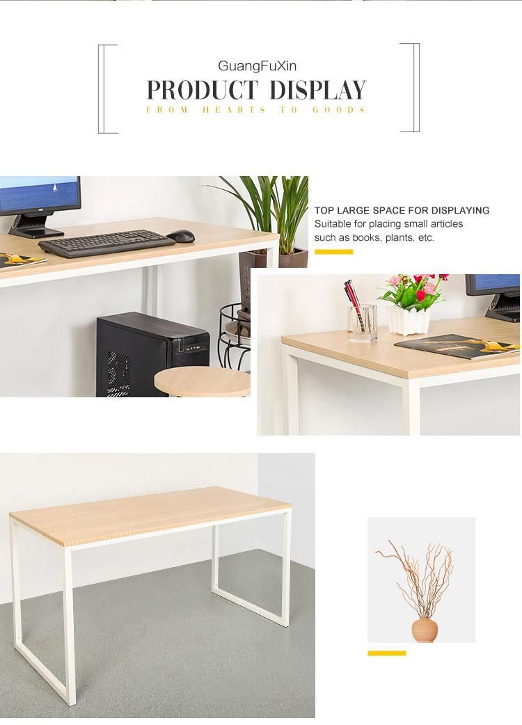 Easy Assembly 47′′ Wood Black Metal Frame Study Workstation Laptop Office Desks Computer Desks for Home Office