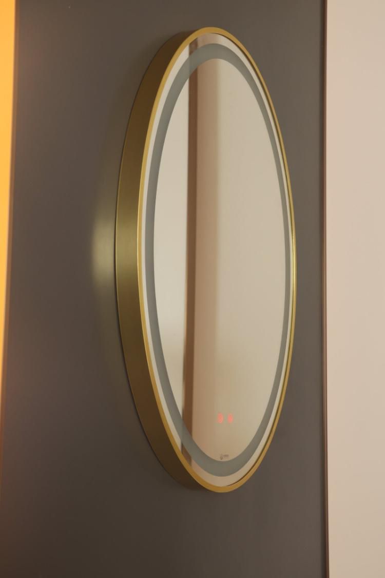 Factory Wholesale New Design Oval Hotel Design Bathroom LED Mirror