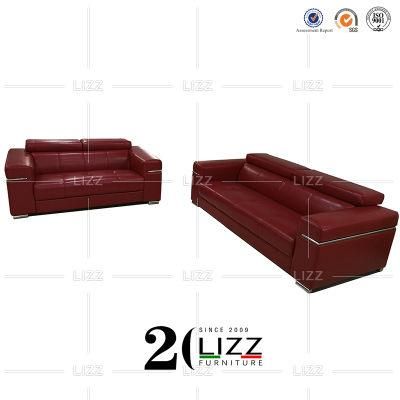 Factory High End Luxury Toip Grain Leather 2 Seater Couch Leisure Living Room Furniture Set Sectional Leather Sofa