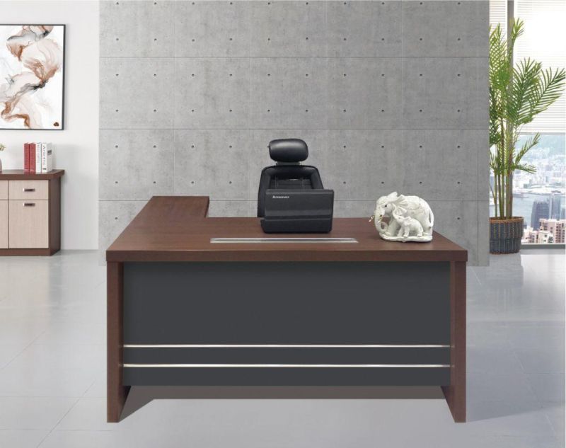 Hot Sales Classic Design 160cm 180cm 200cm L Shaped Computer Desk MDF Modern Executive Desk