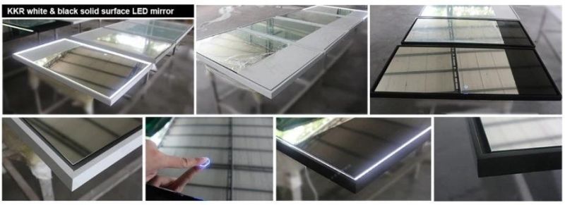 Kkr Touch Screen Smart Glass Anti-Fog LED Bathroom Rectangular Mirror