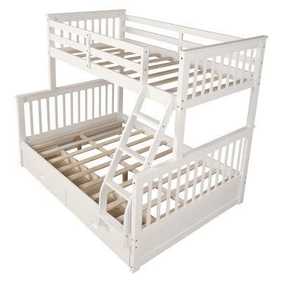 Solid Wood Bunk Beds Pine Bunk Bed with Ladder