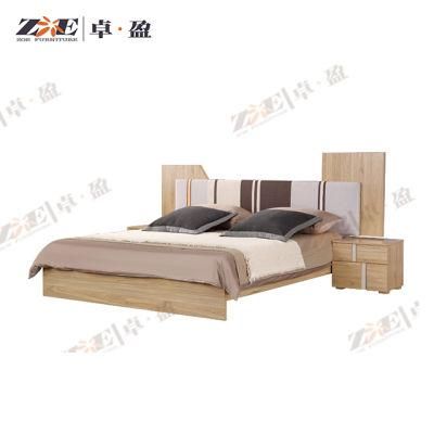 Hotel Bedroom Furniture Wooden King Bed in Foshan Factory