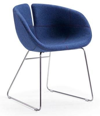 New Design Simplified Italian Designer Injection Foam Fabric Chair