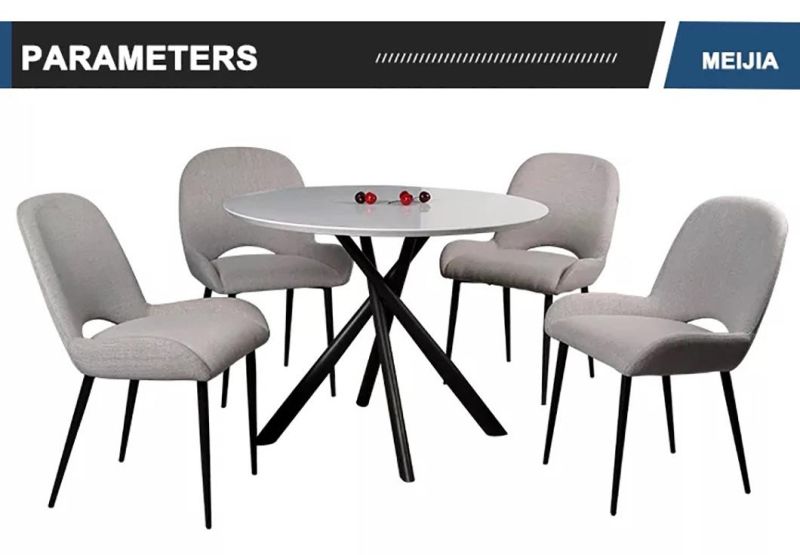 Hot Selling Living Room MDF Paint White Dining Cafe Round Dining Table Set Modern Tables