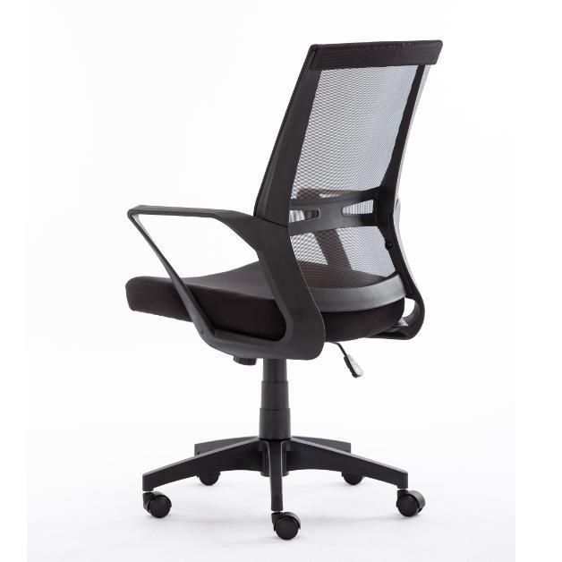 Back Mesh Black Fixed Armrest Chair Swivel Mesh Office Chair Computer Desk Task Chair