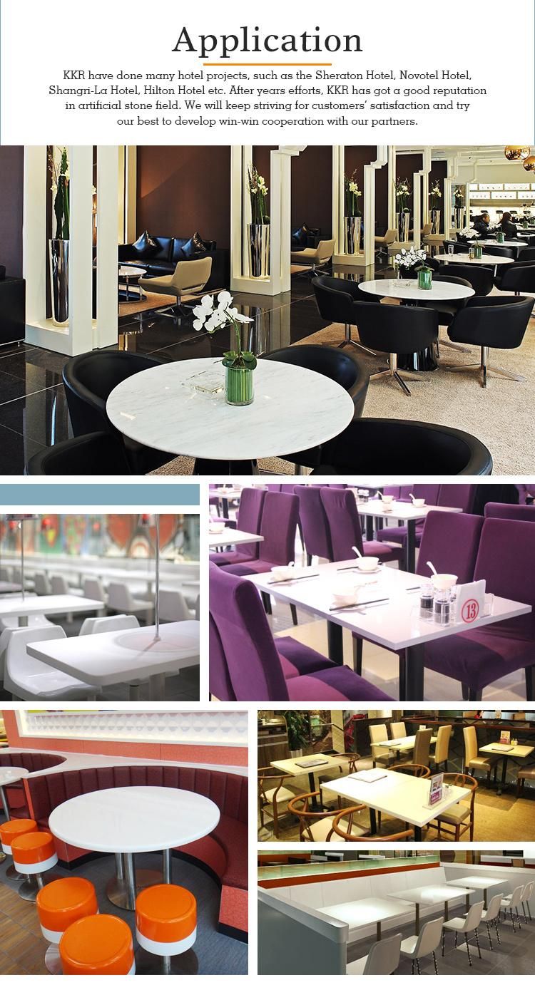 Acrylic Solid Surface Round Dining Bar Table Cafe Tables and Chairs