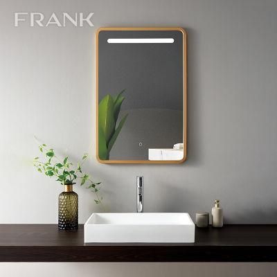Metal Framed Bathroom Mirror with Front-Light and Smart Button