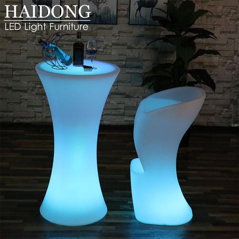 Fashion LED Cocktail Table Sofa Bar Chair Furniture for Outdoor Party Nightclub