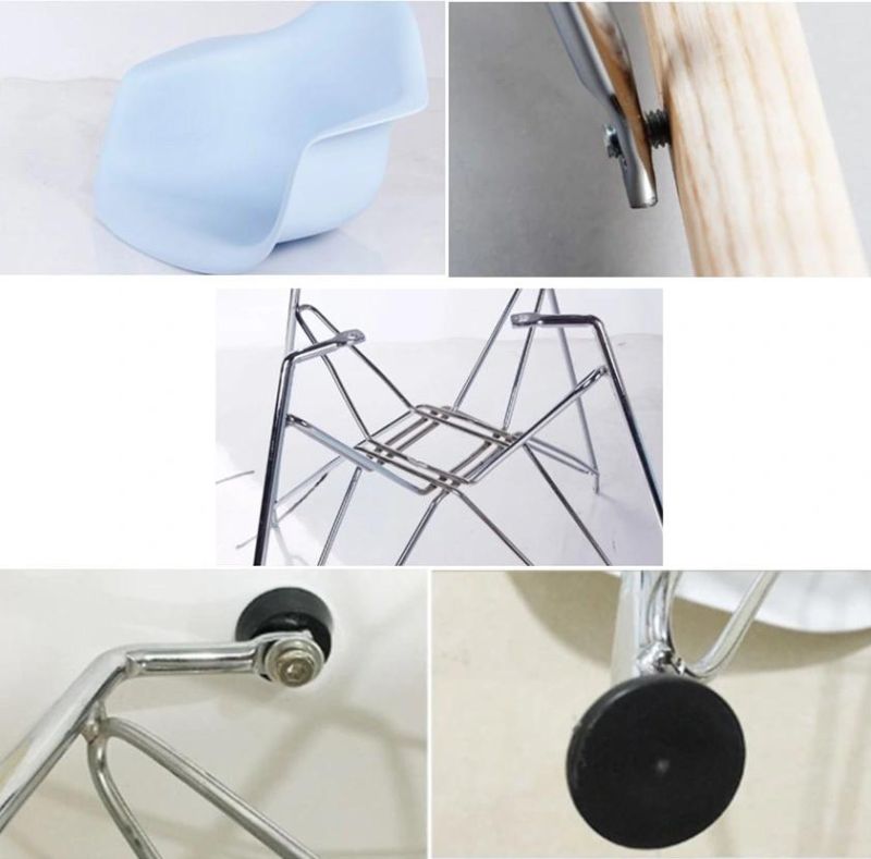 Hot Selling Home Furniture Restaurant Office Chromed Metal Leg Plastic Chair for Sale