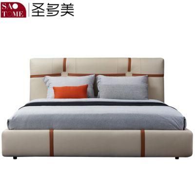 Modern European Furniture Wooden Cloth 1.5m Double King Bed