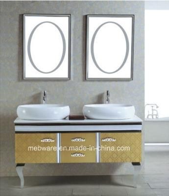 Senior Double Mirror &amp; Sink Stainless Steel Bathroom Cabinet