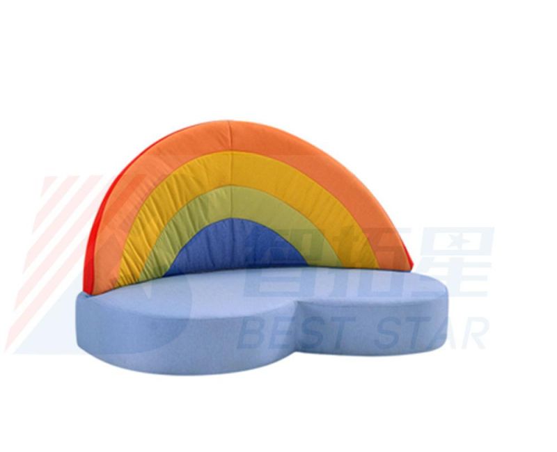Kids Fabric Sofa, Baby Sofa for Preschool and Kindergarten, Day Care Center Sofa, Children Playground Furniture, Home Furniture and Living Room Baby Sofa