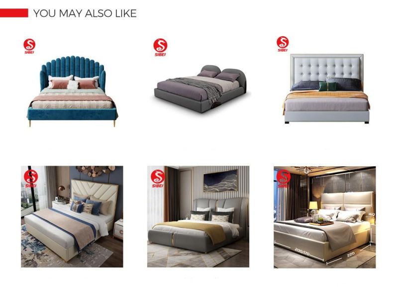 Modern Design Light Luxury Living Room Fabric Furniture Bedroom Bed