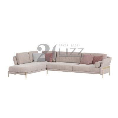 European Style Minimalist Home Furniture Set Modern Leisure Office Living Room White Fabric Sofa