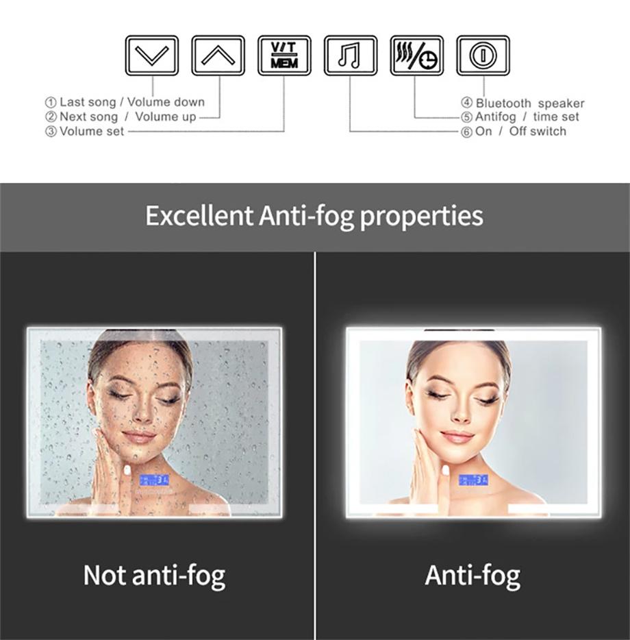 Wholesale Modern Smart Home Wall Mounted LED Bathroom Mirror