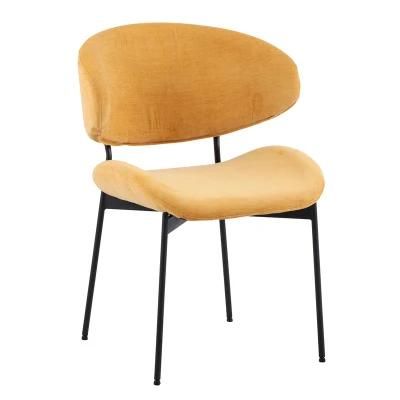 Indoor Furniture Dining Furniture Home Hotel Dining Room Furniture Dining Chair Velvet Fabric Dining Chair