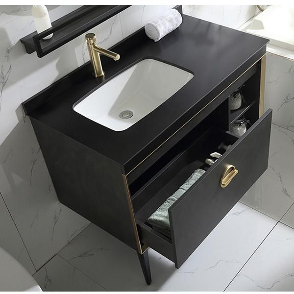 Modern Light Luxury Rock Board Smart Mirror Bathroomvanity Combination Toilet Wash Basin Bathroom Cabinet Wall Mounted