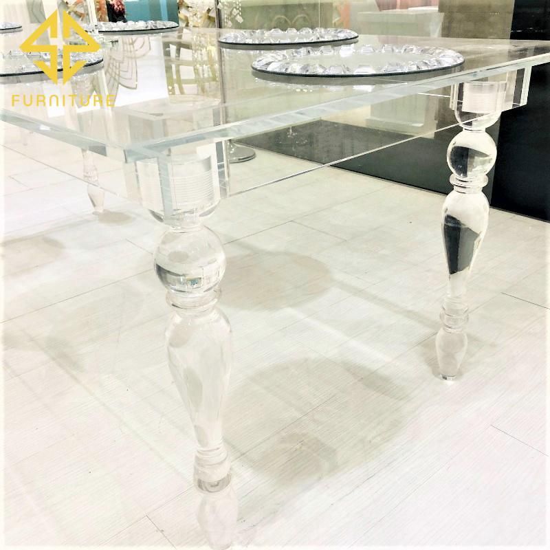 2021 Hot-Selling High Quality Clear Acrylic Dining Table for Home Use