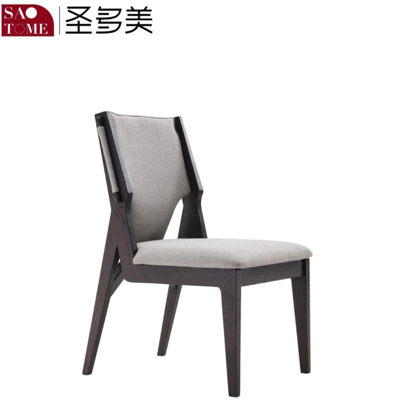 Modern Restaurant Furniture Black Leather Dining Chair