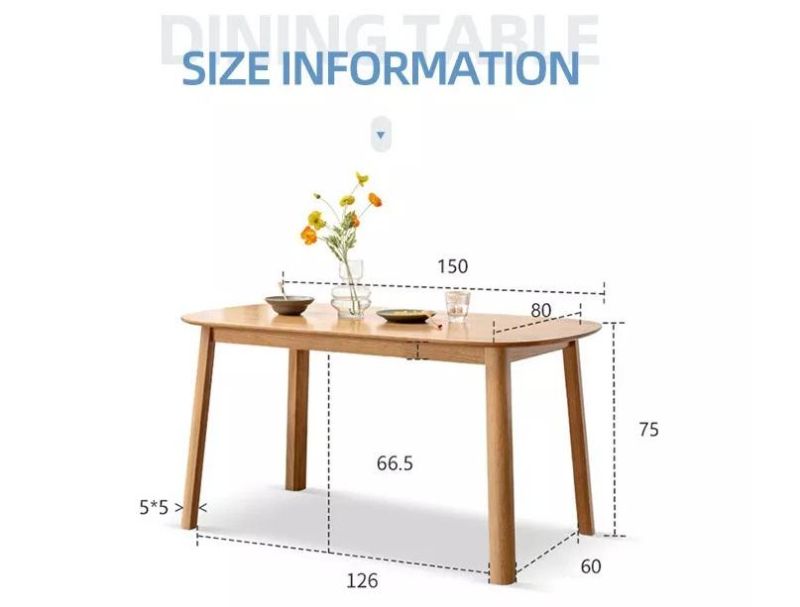 Furniture Modern Furniture Table Home Furniture Wooden Furniture Wholesale Simple Style Custom Modern Made Rustic Wooden Room Chair 6 Seater Dining Table Set