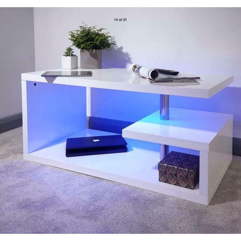 Simple Design White High Gloss Coffee Table Side Table