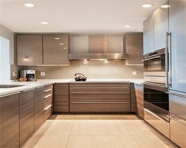 Modern Luxurious Stain-Proof Sustainable MDF Melamine Kitchen Cabinet