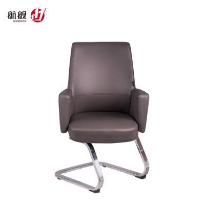 Modern Silla Ergonomic Leather Executive Chair Office Chairs Without Wheels Visitor Chair