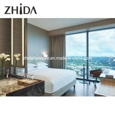 Zhida Customized Modern Furniture Commercial Hotel Project Guest Room Bedroom King Size Fabric Bed for Sale