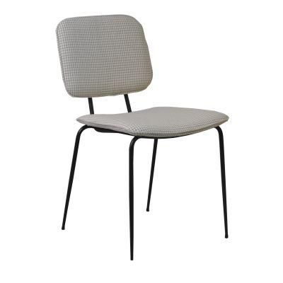 Simple Nordic Style Fabric Back Single Dining Chair for Restaurant Hotel Chair