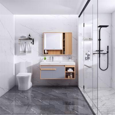 Wood Bathroom Cabinet Mirror Set Furniture