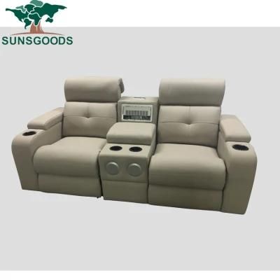 High Quality Genuine Leather Home Theater Recliner, Living Room Seats Leather Furniture