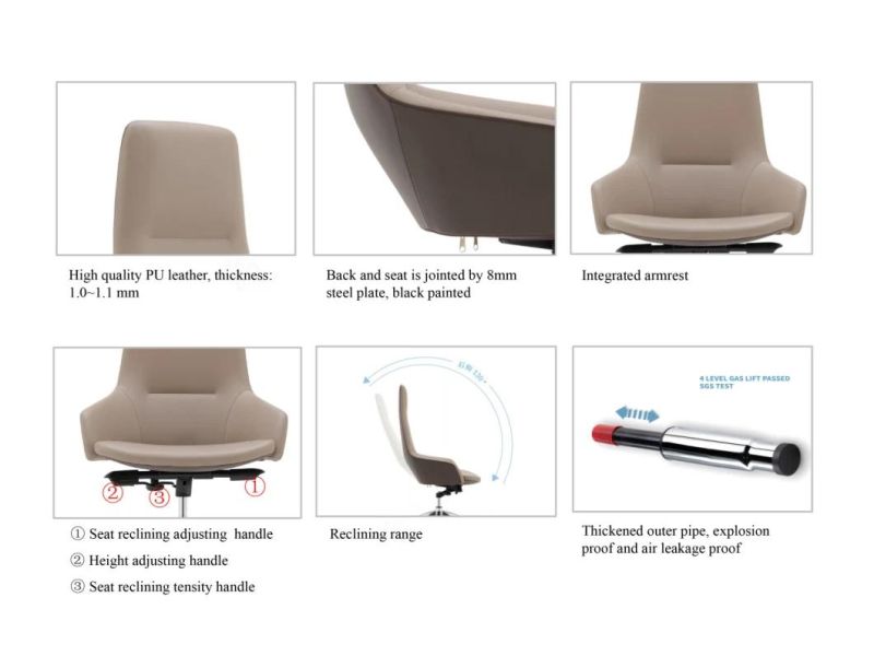 Modern Ergonomic Swivel Leather Office Chair