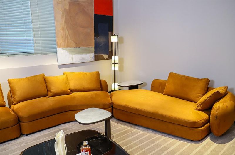 Modern Design Fabric Sofa Wooden Frame Home Living Room Furniture