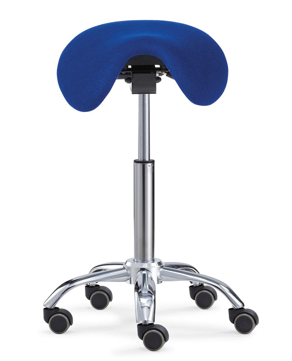 Ergonomic Saddle Chair - Comfortable Saddle Stool with Wheels - Swivel Salon Cutting Stool