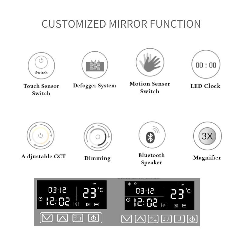 High Quality LED Mirror Touch Switch Bathroom Lamp Mirror