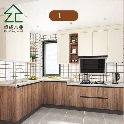 Black Mini Custom Melamine Wooden Kitchen Cabinet