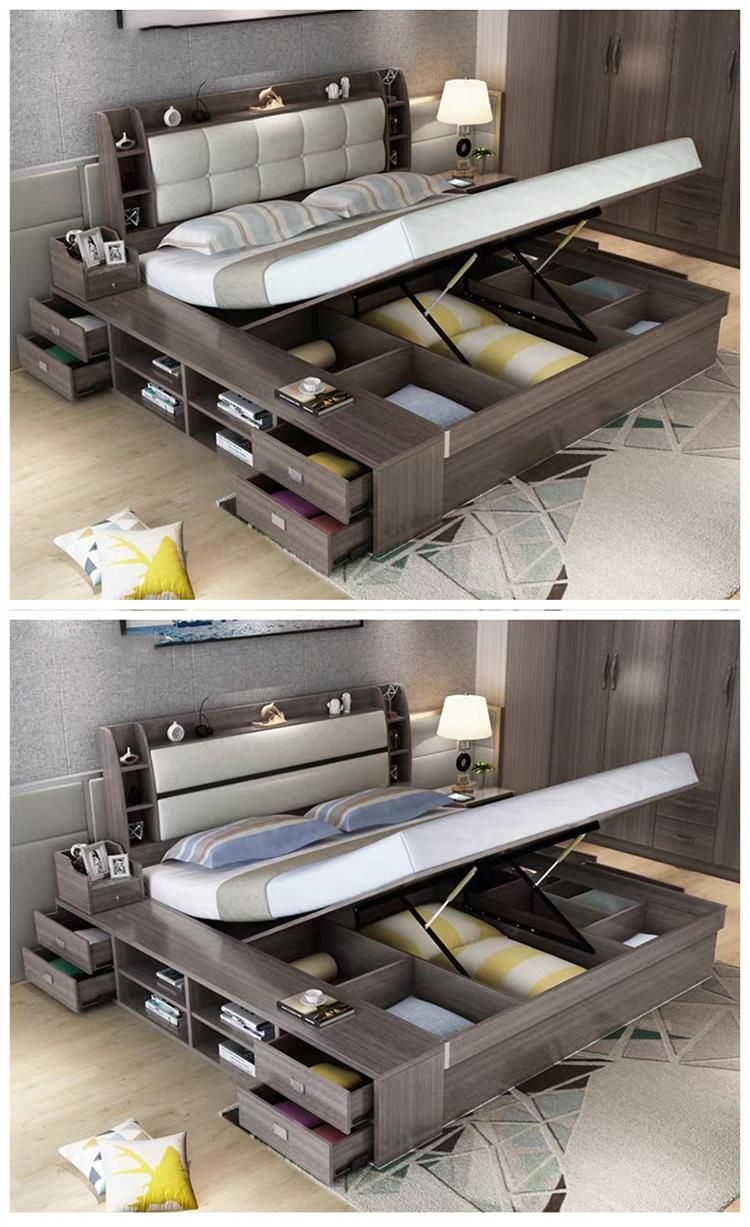 Home Modern Furniture Hot Sale Wooden Bedroom Bed